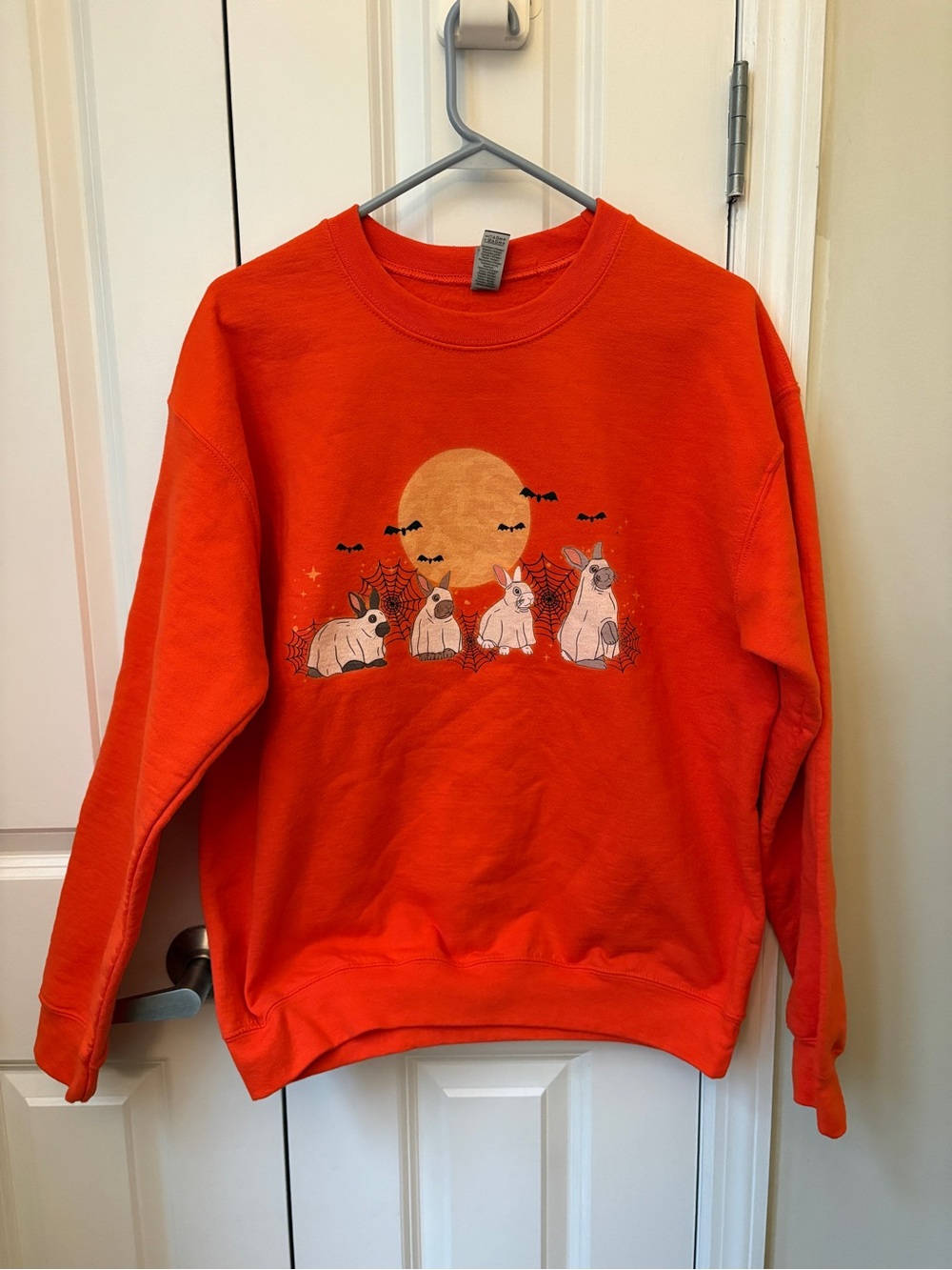 Novelty Halloween Rabbit Ghost Sweatshirt — Gildan size Medium